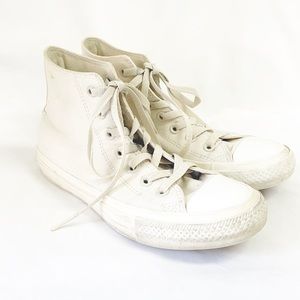 CONVERSE CHUCK TAYLOR High Top Beige Sneakers With Lunarlon Size 7.5